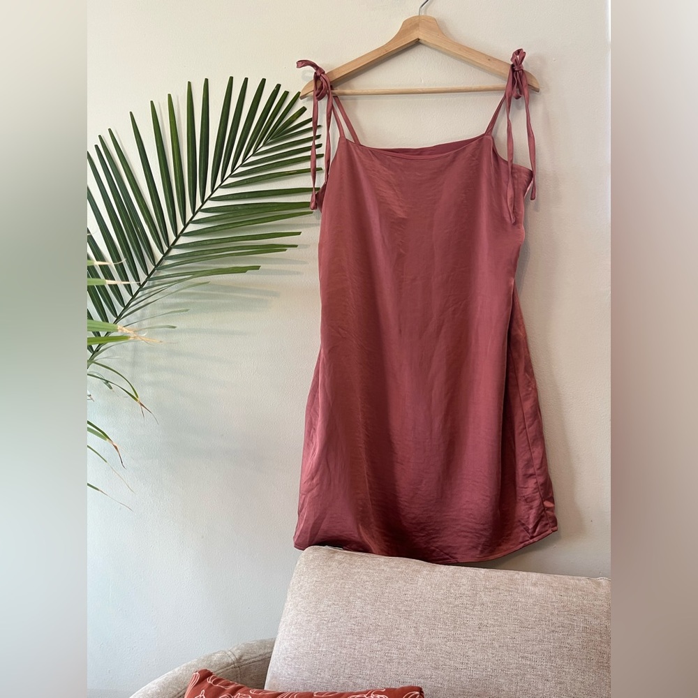 Blush Satin Dress